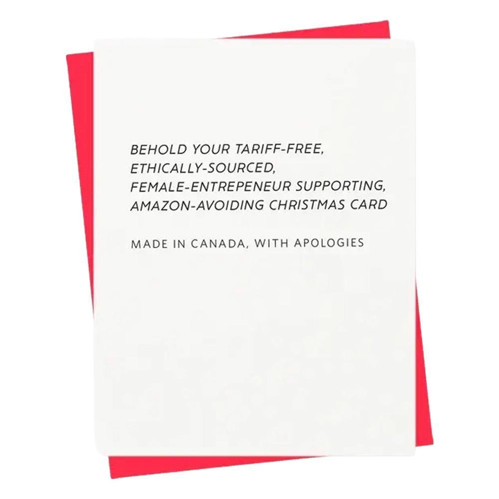 417 Press - 'Merry Christmas: Behold your Tariff-Free' Greeting Card (1CT).