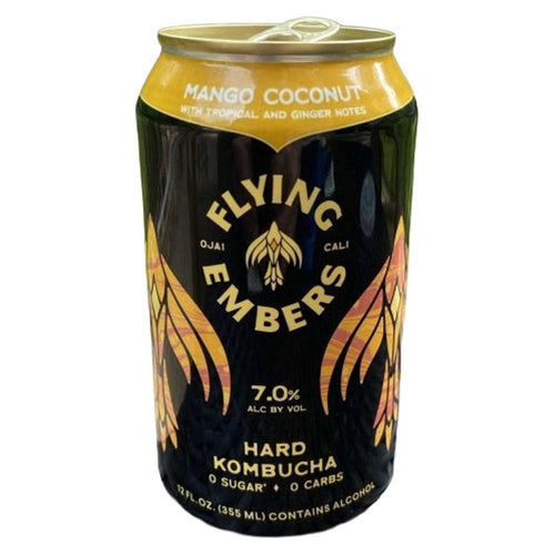 Flying Embers - 'Mango Coconut' Hard Kombucha (12OZ).