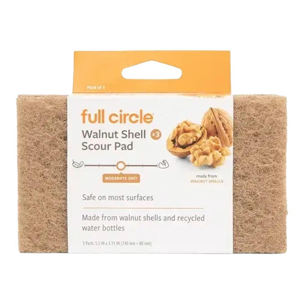 Full Circle Home - Walnut Shell Scour Pads (3CT).
