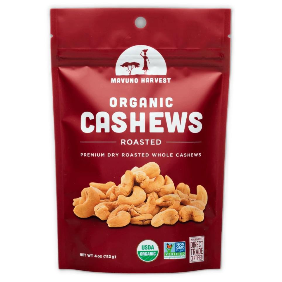 Mavuno Harvest - Organic Roasted Cashews (4OZ).