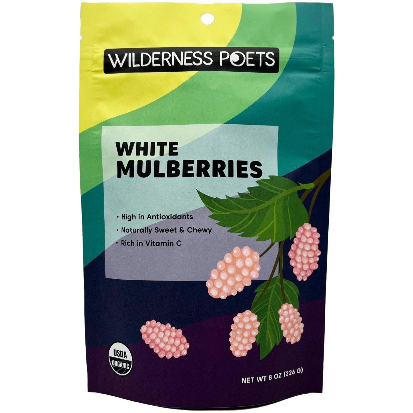 Wilderness Poets - Organic White Mulberries (8OZ).