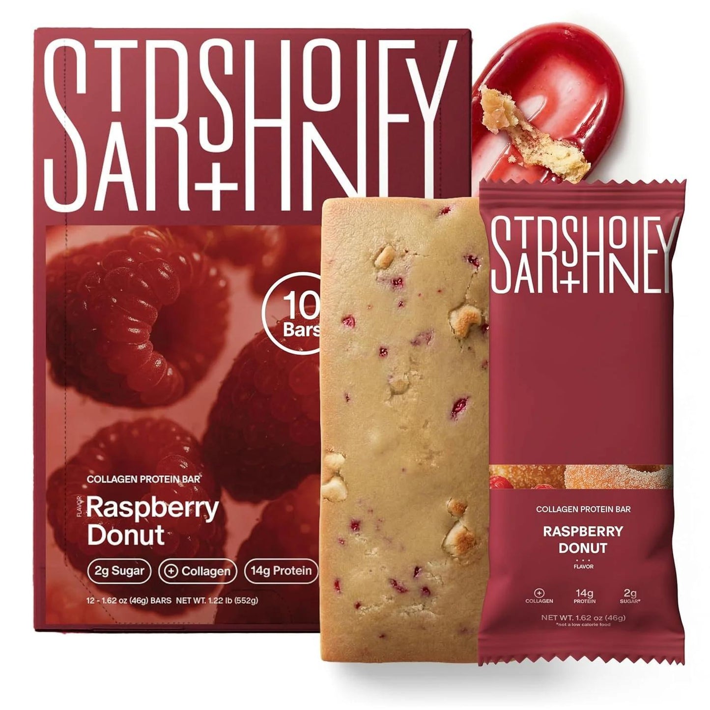 Stars + Honey - 'Raspberry Donut' Protein Bar (47G)