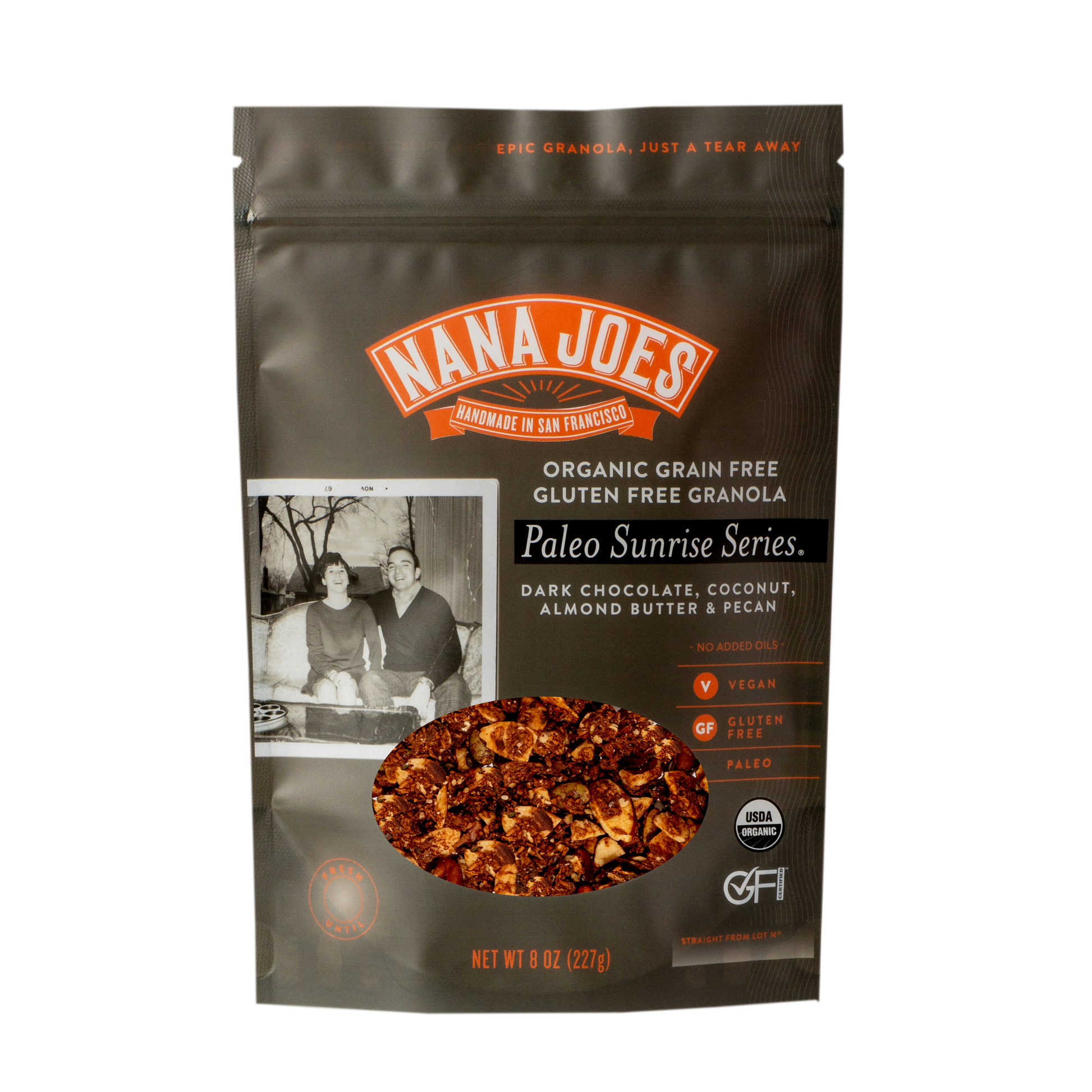 Nana Joes - 'Paleo Sunrise Series' Organic Granola Blend w/ Hu Chocolate (8OZ).