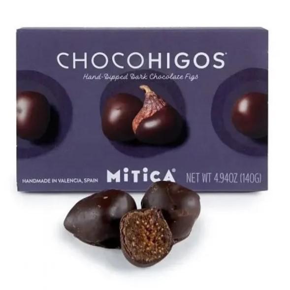 Mitica - 'ChocoHigos' Hand-Dipped Dark Chocolate Figs (140G).