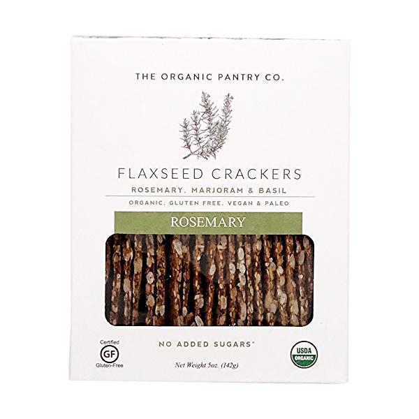 The Organic Pantry Co. - 'Rosemary' Flaxseed Crackers (5OZ).