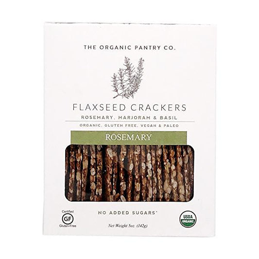 The Organic Pantry Co. - 'Rosemary' Flaxseed Crackers (5OZ).