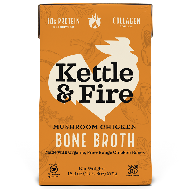 Kettle & Fire - 'Mushroom Chicken' Bone Broth (16.9OZ).