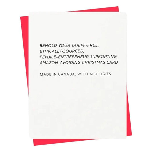 417 Press - 'Merry Christmas: Behold your Tariff-Free' Greeting Card (1CT).