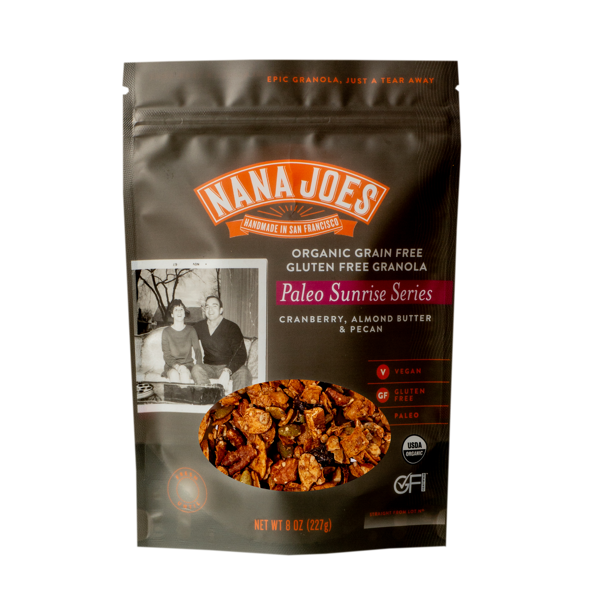 Nana Joes - 'Paleo Sunrise Series' Organic Granola Blend w/ Cranberry (8OZ).