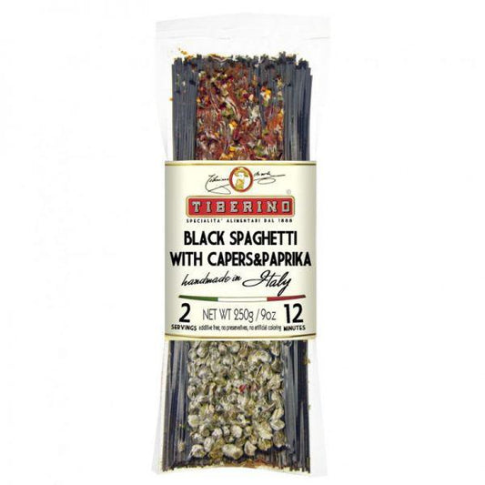 Tiberino - Black Spaghetti w/ Capers & Paprika (9OZ).