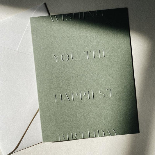 Jaymes Paper - 'Wishing You The Happiest Birthday' Card (1CT).