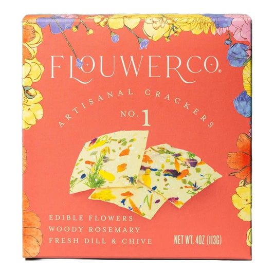 Flouwer Co. - 'No.1' Artisanal Edible Flower Crackers (4OZ).