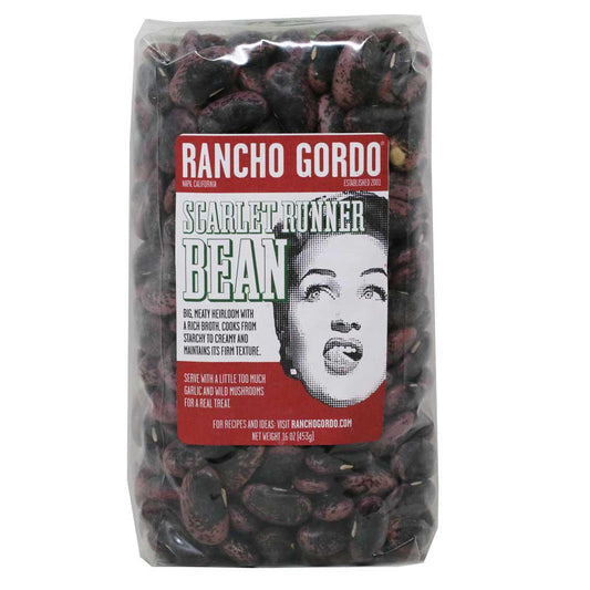 Rancho Gordo - 'Scarlet Runner' Heirloom Beans (16OZ).