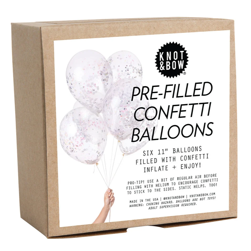 Knot & Bow - Pre-Filled Confetti Balloons (6CT).