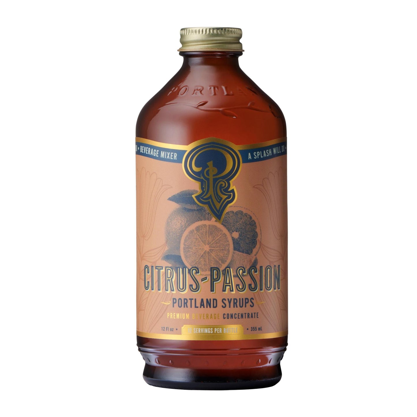 Portland Syrups - 'Citrus-Passion' Liquor & Soda Mixer (12OZ).