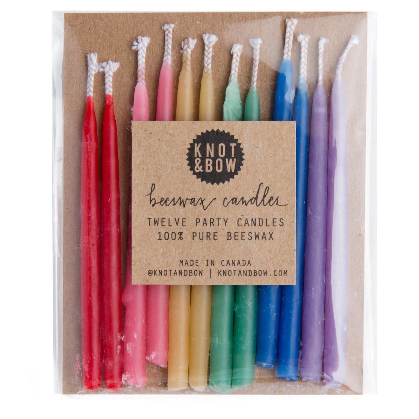 Knot & Bow - Beeswax Candles (12CT).