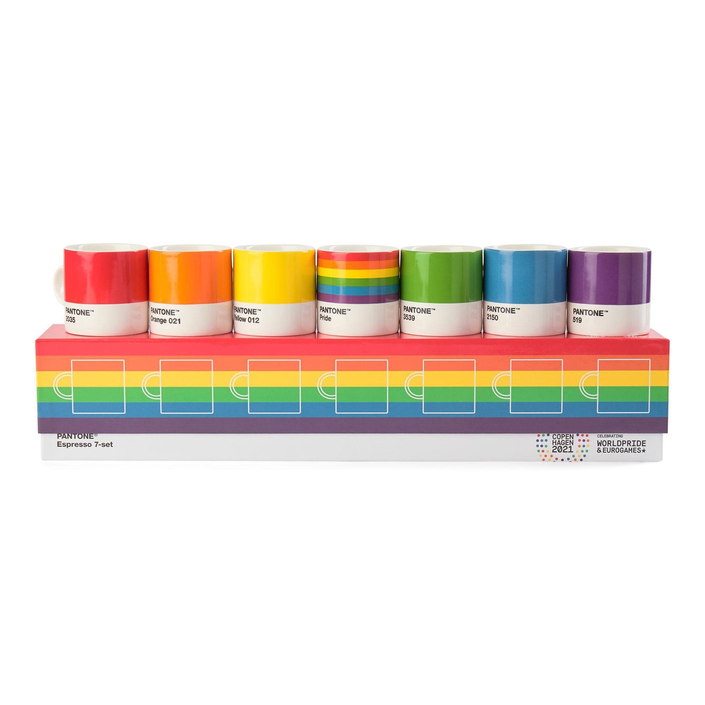 Pantone - 'Pride' Espresso Cup Set (7CT).