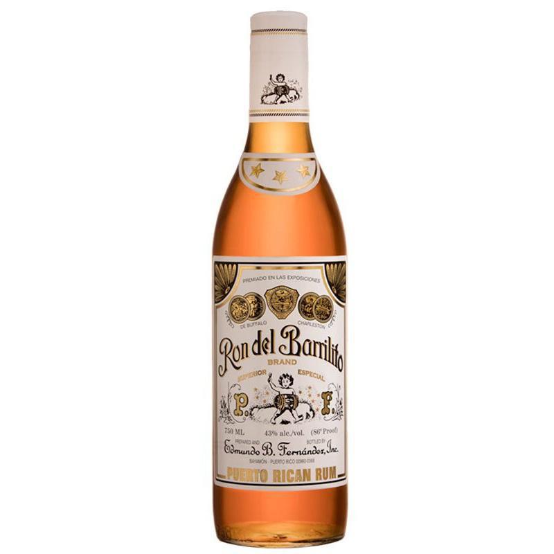 Ron Del Barrilito - '3 Star' Puerto Rican Rum (750ML).