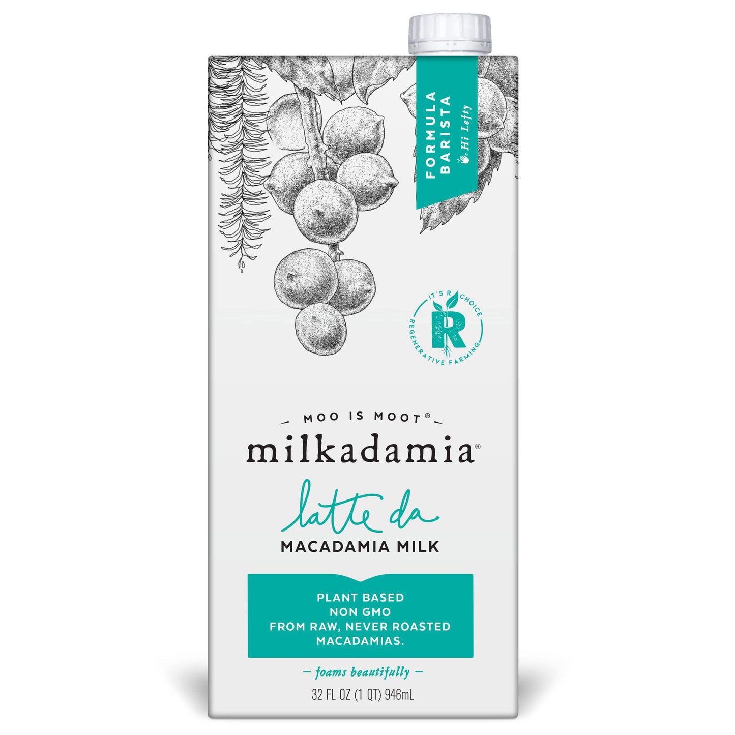 Milkadamia - 'Latte Da Barista' Macadamia Milk (32OZ).