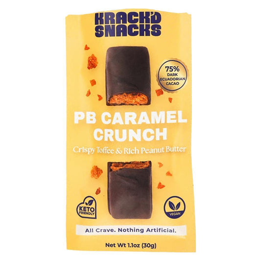 Krack'd Snacks - 'Peanut Butter Caramel Crunch' Snack Bar (1.1OZ)
