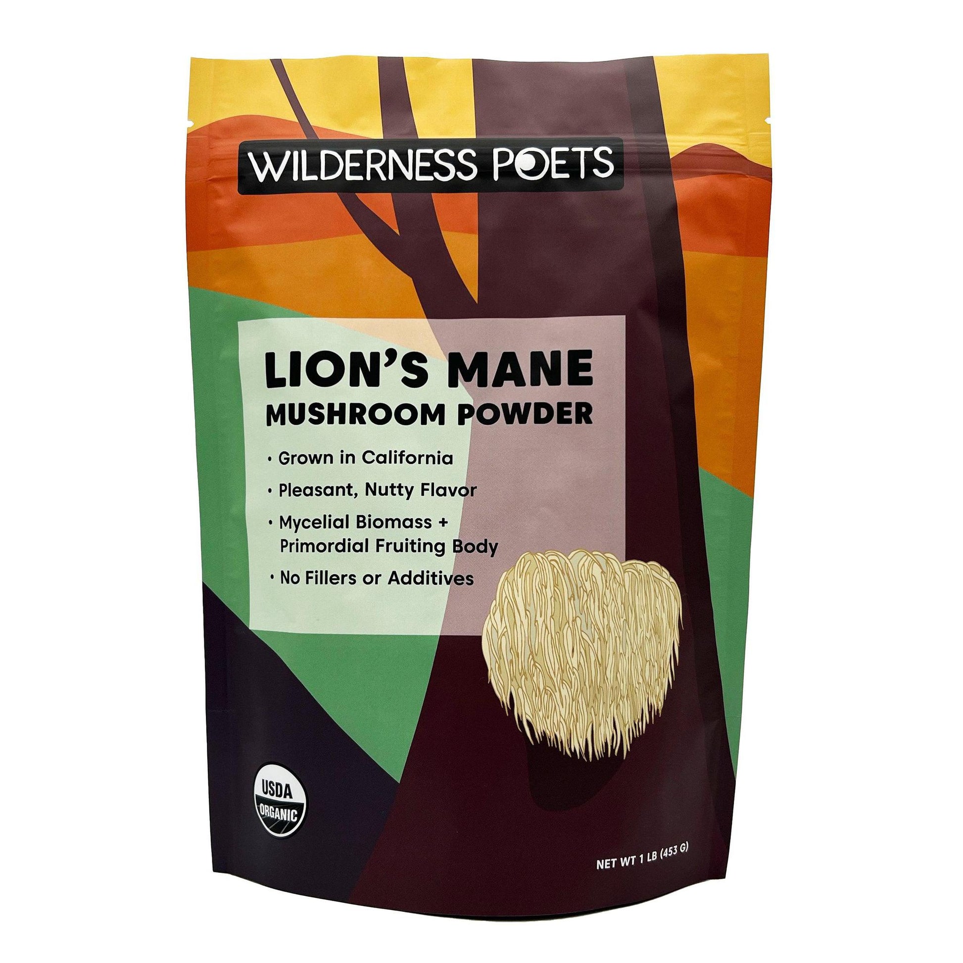 Wilderness Poets - Organic Lion's Mane Mushroom Powder (3.5OZ).