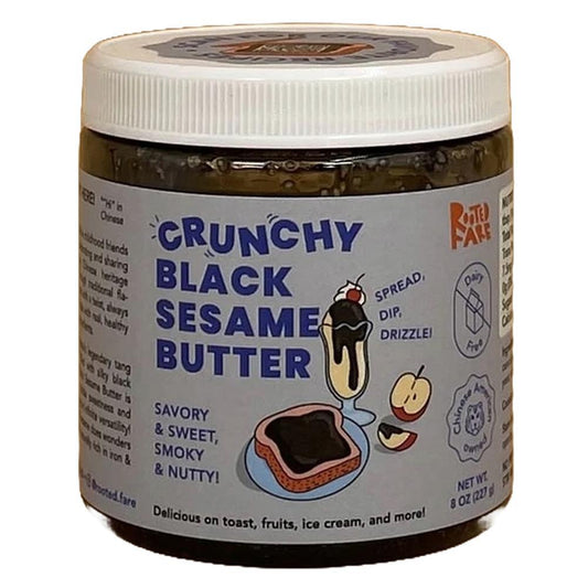 Rooted Fare - 'Crunchy' Black Sesame Butter (8OZ).