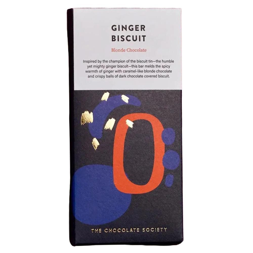 The Chocolate Society - 'Ginger Biscuit' Blonde Chocolate Bar (80G).