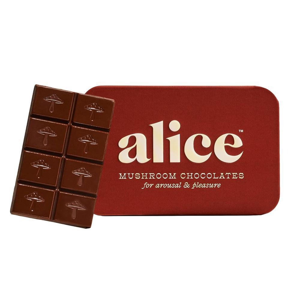 Alice Mushroom Chocolates - 'Happy Ending' Mushroom-Infused Chocolate (16 Squares).