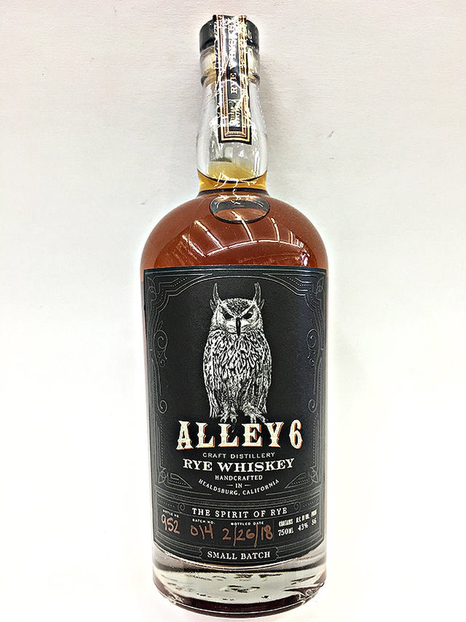 Alley 6 Craft Distillery - Rye Whiskey (750ML).