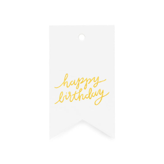 Sugar Paper - Gold 'Happy Birthday' Gift Tag (1CT).