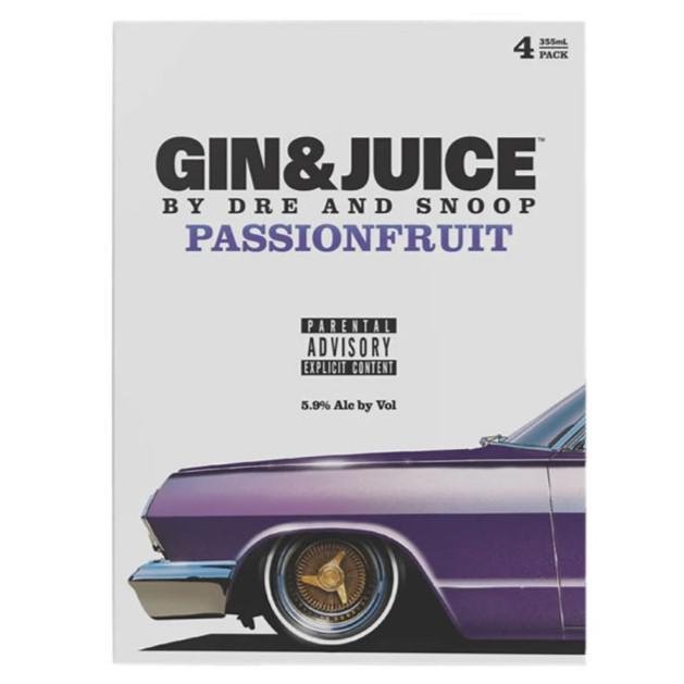 By Dre And Snoop - 'Passionfruit' Gin & Juice (4PK).