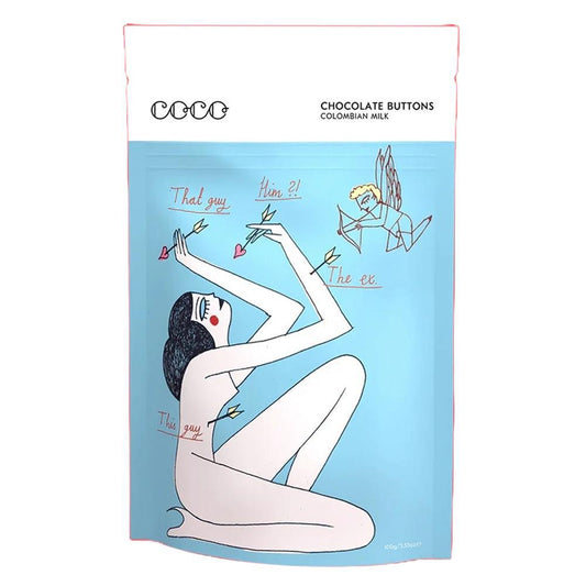 COCO Chocolatier - 'Giant Buttons' Colombian Milk Chocolate (100G).