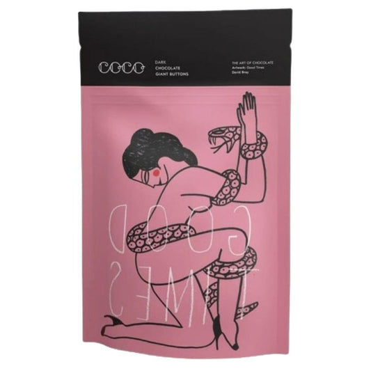 COCO Chocolatier - 'Giant Buttons' Dark Chocolate (120G).