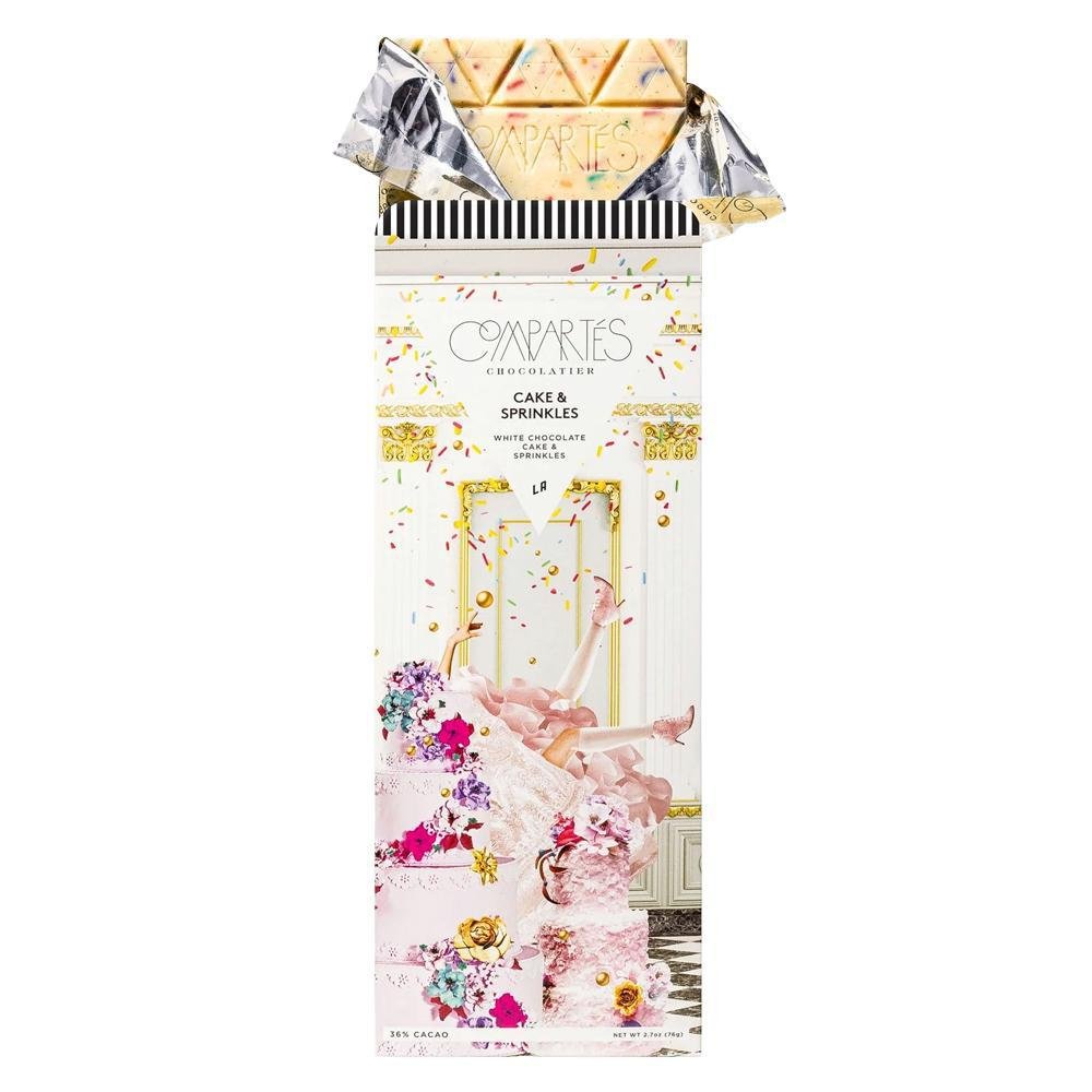 Compartes - 'Cake & Sprinkles' White Chocolate w/ Vanilla Cake & Sprinkles (3OZ | 36%).