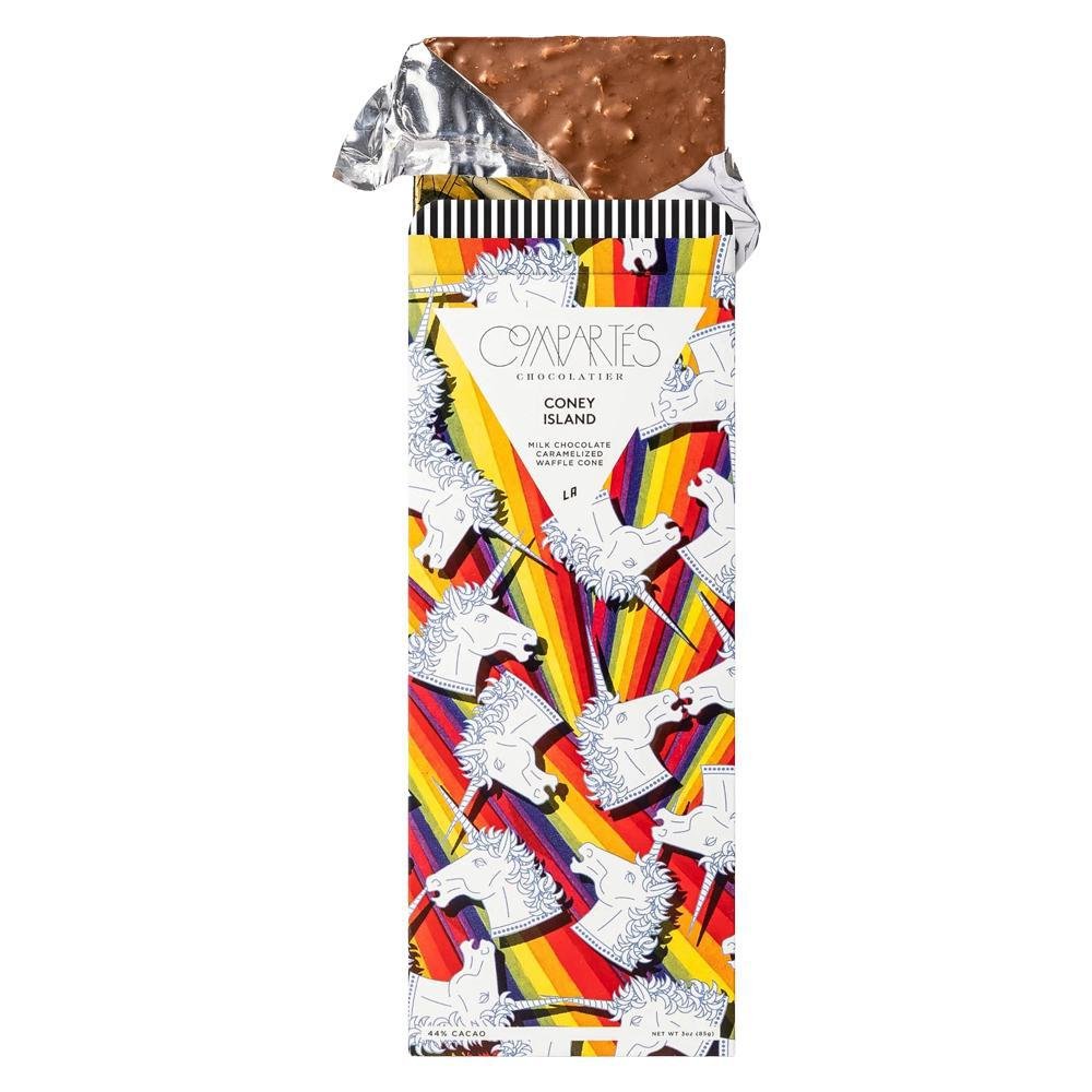 Compartes - 'Coney Island' Milk Chocolate w/ Caramelized Waffle Cone (3OZ | 44%).