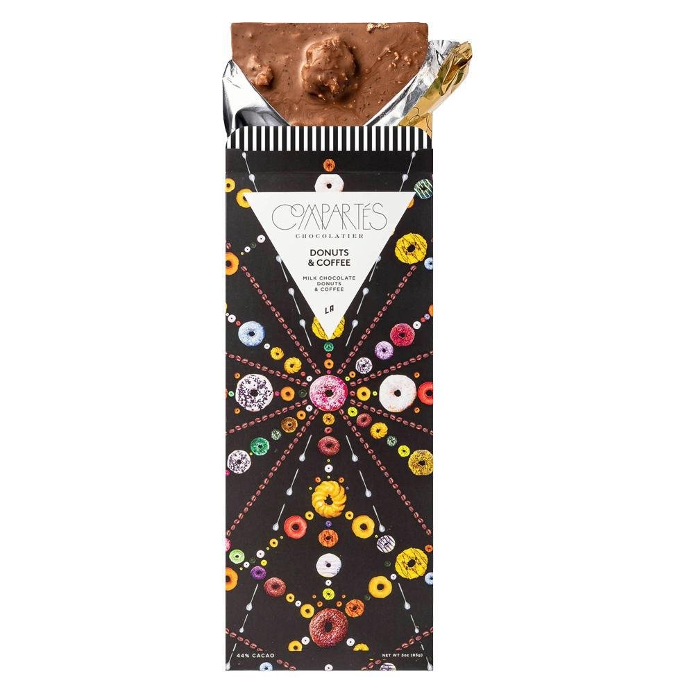 Compartes - 'Donuts & Coffee' Milk Chocolate w/ Donuts & Coffee (3OZ | 44%).