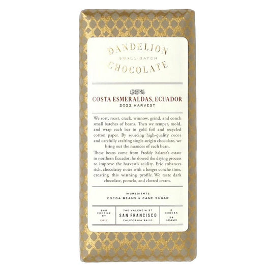 Dandelion Chocolate - Costa Esmeraldas, Ecuador (2OZ | 85%).
