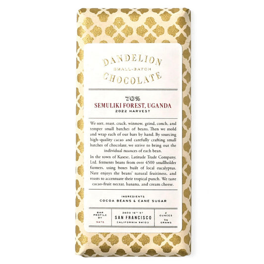 Dandelion Chocolate - Semuliki Forest, Uganda (70% | 2OZ).