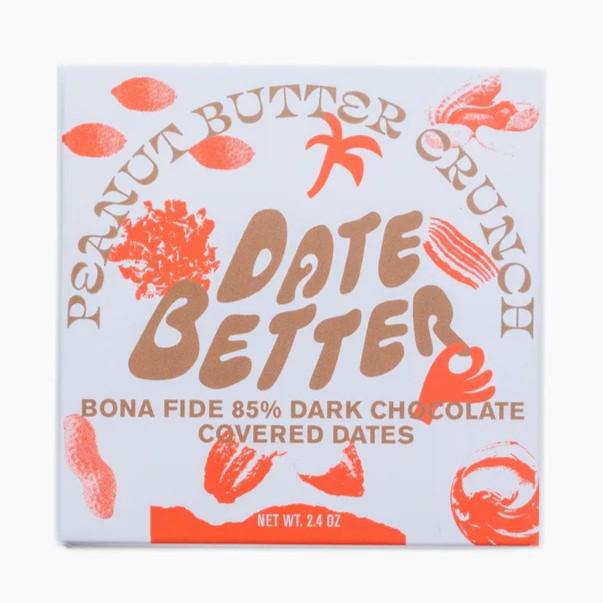 Date Better Snacks - 'Peanut Butter Crunch' Dark Chocolate Covered Dates (2.4OZ).