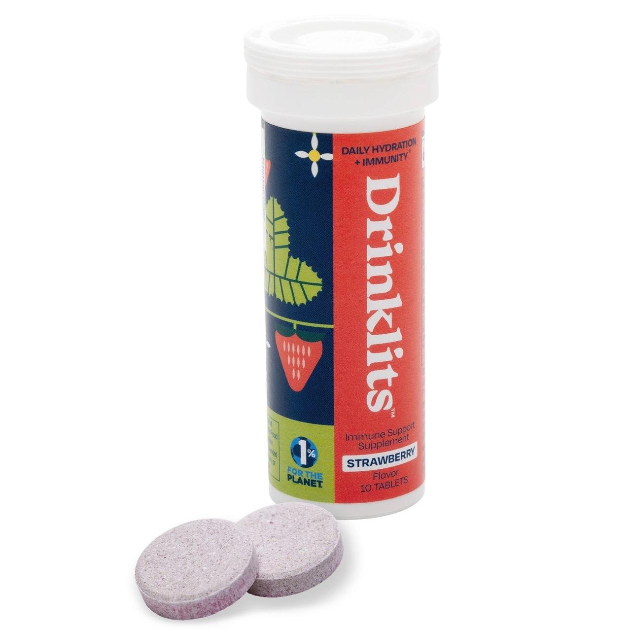 Drinklits Hydration - 'Strawberry' Hydration & Immunity Supplement (10CT).