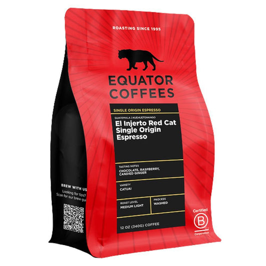Equator Coffees - 'Guatemala: El Injerto Red Cat' Single-Origin Espresso Coffee Beans (12OZ)