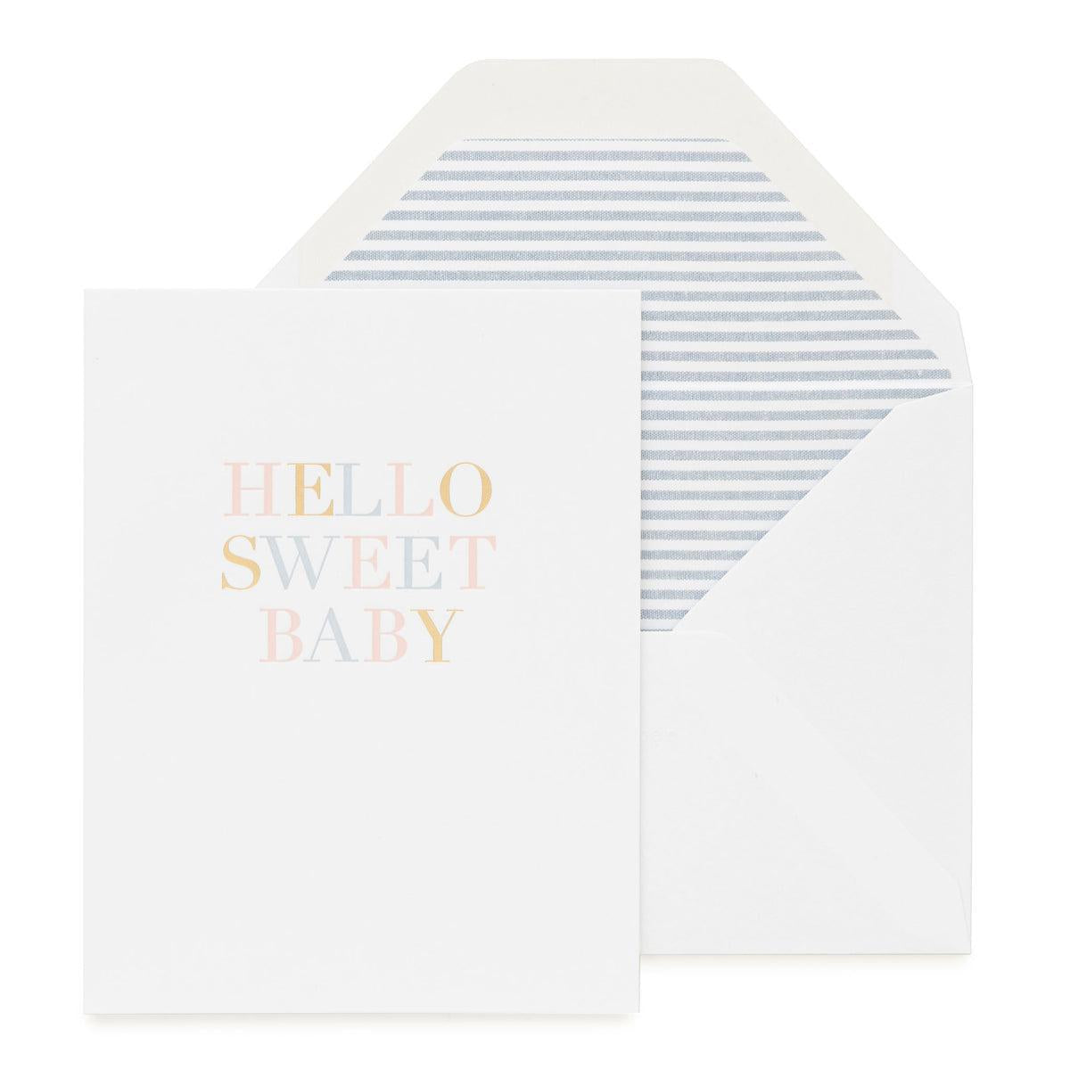 Sugar Paper - 'Hello Sweet Baby' Folded Card (1CT).