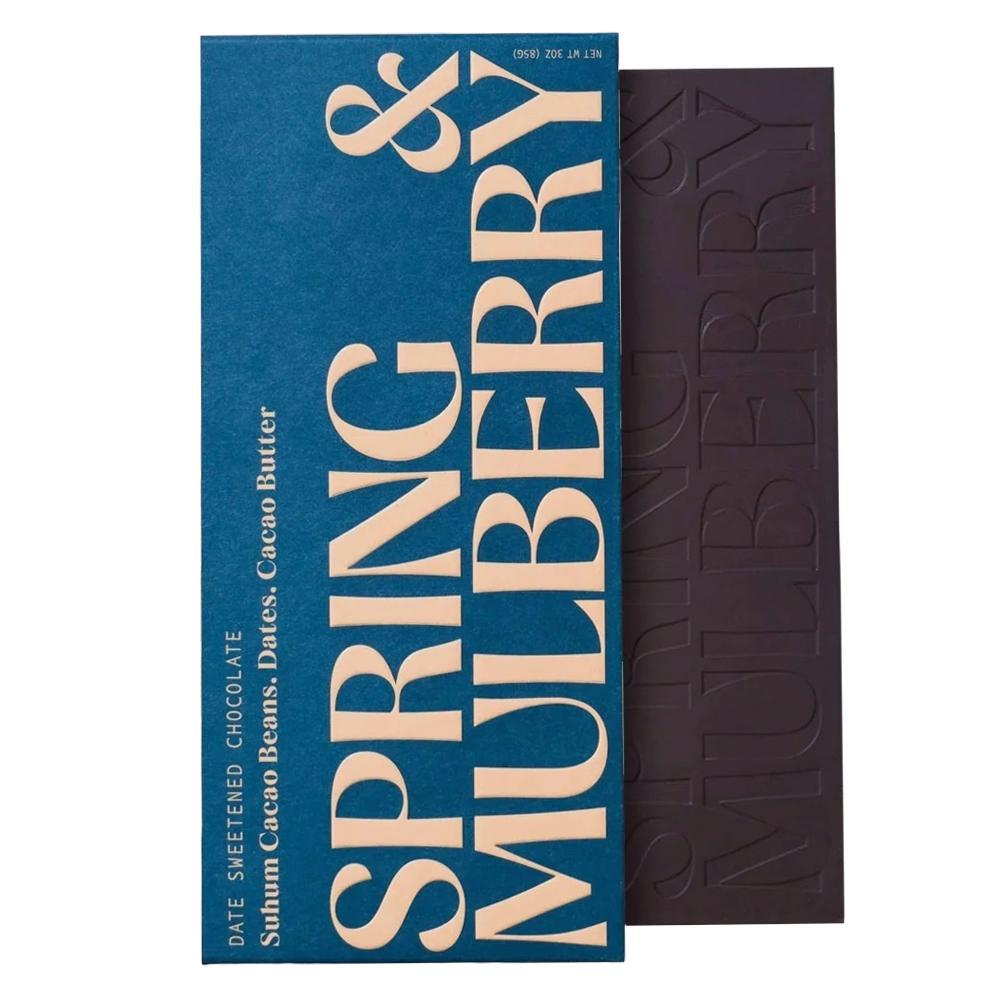 Spring & Mulberry - 'Pure Date' Mini Date Sweetened Chocolate (22G).