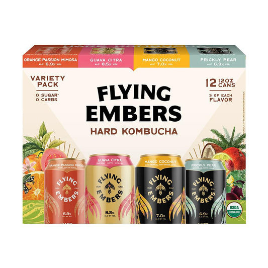 Flying Embers - Hard Kombucha Variety Pack (12PK).
