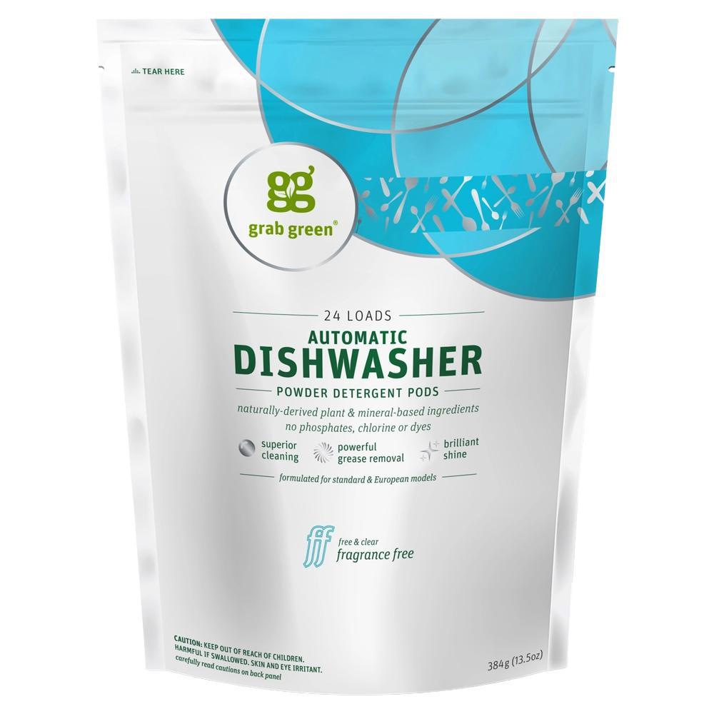 Grab Green - Automatic Dishwasher Powder Detergent Pods (24CT).