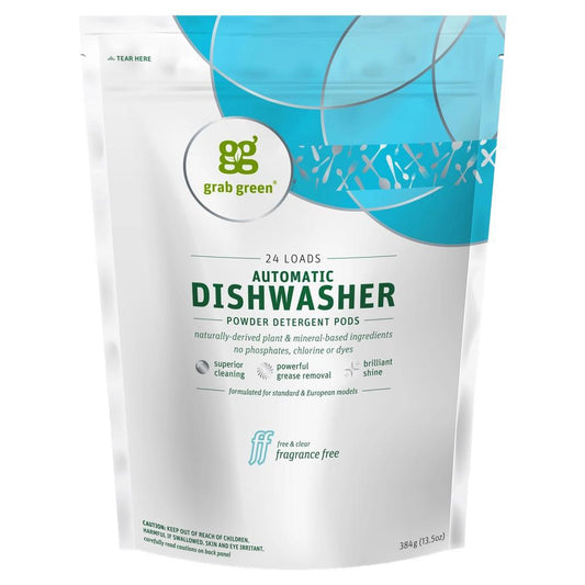 Grab Green - Automatic Dishwasher Powder Detergent Pods (24CT).
