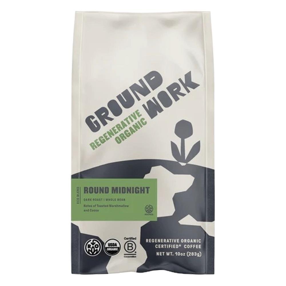 Groundwork Coffee -  'Round Midnight' Dark Roast Coffee Beans (10OZ).
