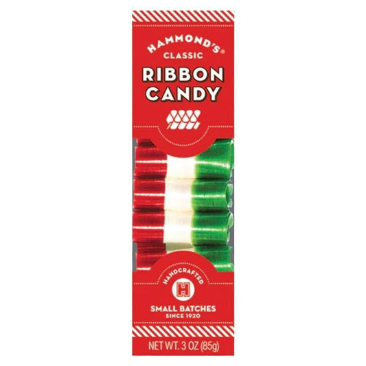 Hammond's Candies - 'Cherry' Ribbon Candy (3OZ).
