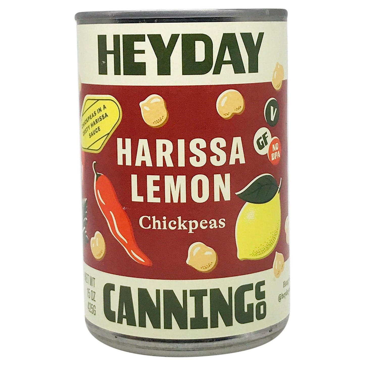 Heyday Canning Co. - 'Harissa Lemon' Chickpeas (15OZ).