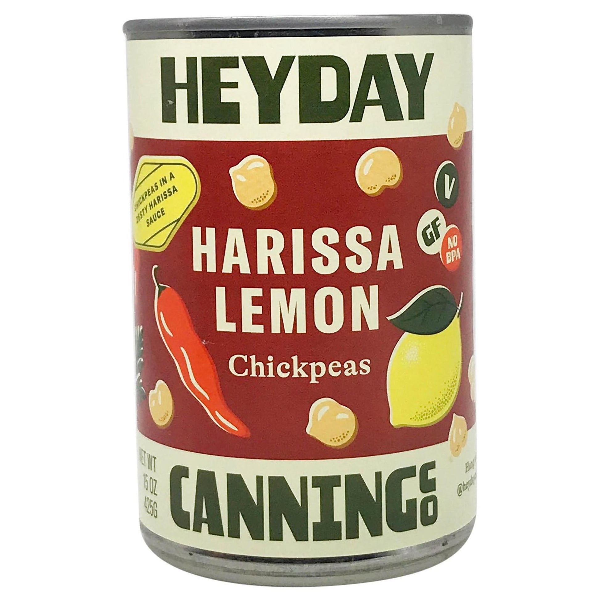 Heyday Canning Co. - 'Harissa Lemon' Chickpeas (15OZ).